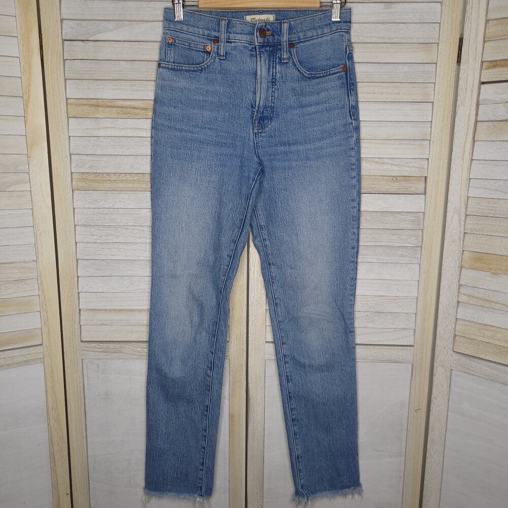 Madewell Jeans The Perfect Vintage Straight Jean Womens Light Blue 25T 25 Tall